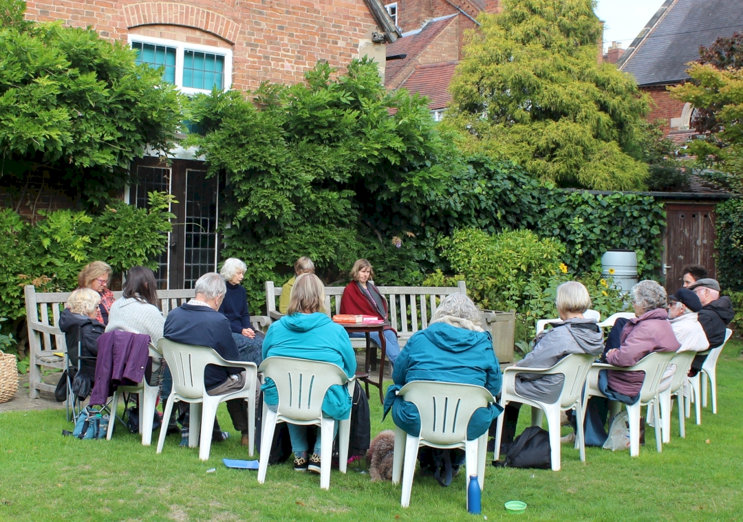 Meeting for Worship held in the garden during Quaker Week
